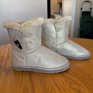 Style and Co. Gold Shimmery Boots